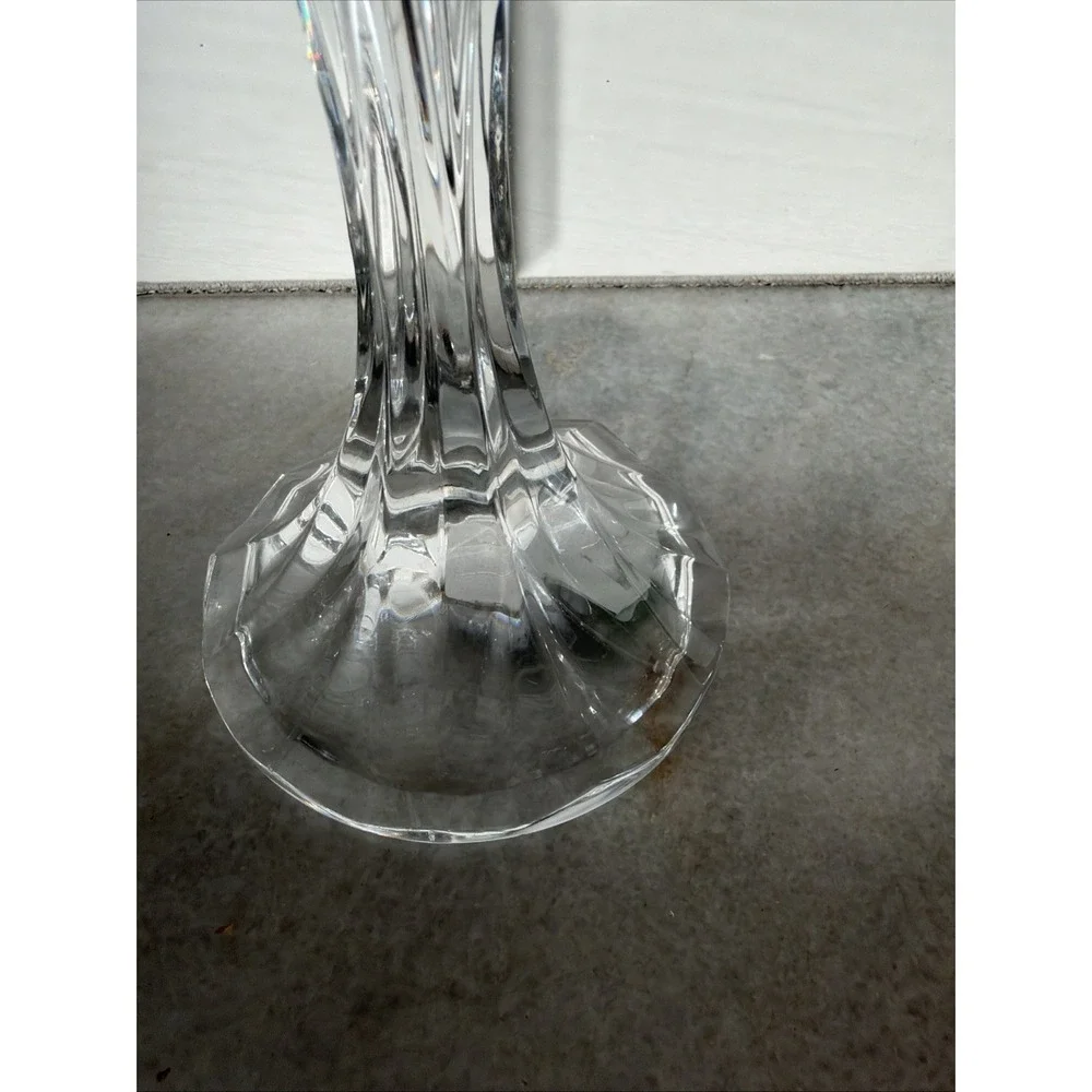 VTG 1999 FRENCH J. G. DURAND‎ Crystal GLASS CALLIOPE CANDLESTICKS Set Of 2 GW008